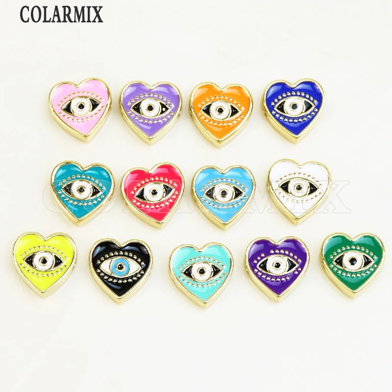 Heart Shape Eyes Pendant Mix Enamel Jewelry Pendant 8619
