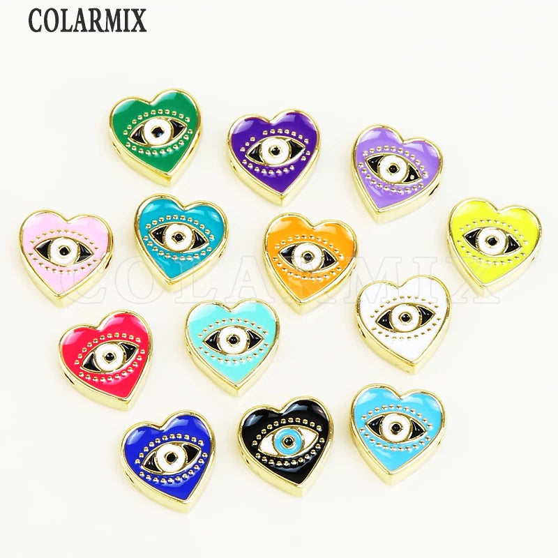 Heart Shape Eyes Pendant Mix Enamel Jewelry Pendant 8619