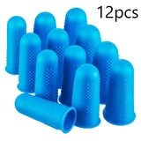12 Pcs Hot Melt Adhesive Finger Caps Silicone Protectors