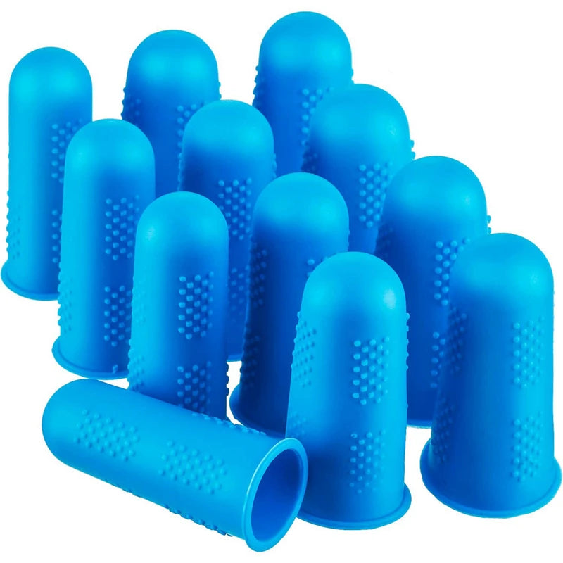 12 Pcs Hot Melt Adhesive Finger Caps Silicone Protectors