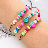 12 Pcs/Lot Fruits Charm Bracelet Summer Rope Bracelets For Women Men
