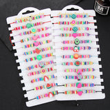 12 Pcs/Lot Fruits Charm Bracelet Summer Rope Bracelets For Women Men