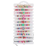 12 Pcs/Lot Fruits Charm Bracelet Summer Rope Bracelets For Women Men