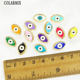 12 Pcs Enamel Jewelry Charms Mix Shape Eyes Pendant 8623