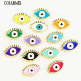 12 Pcs Enamel Jewelry Charms Mix Shape Eyes Pendant 8623