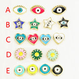 12 Pcs Enamel Jewelry Charms Mix Shape Eyes Pendant 8623