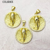 12 Pcs Elephant Zircon Jewelry Pendants for Women 7301