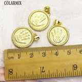 12 Pcs Zircon Hand Shape Jewelry Pendants for Women