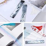 12 Pcs Rectangle Silicone Bookmark Mold DIY Epoxy Resin Jewelry Transparent Mold