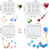 12 Pcs/Set Crystal Epoxy Resin Mold DIY Crafts Jewelry Pendants Making Tool