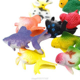 12 Pcs/Set Soft PVC Goldfishes Models Crystal Ocean Resin 3D Fish Filler