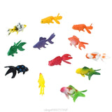 12 Pcs/Set Soft PVC Goldfishes Models Crystal Ocean Resin 3D Fish Filler