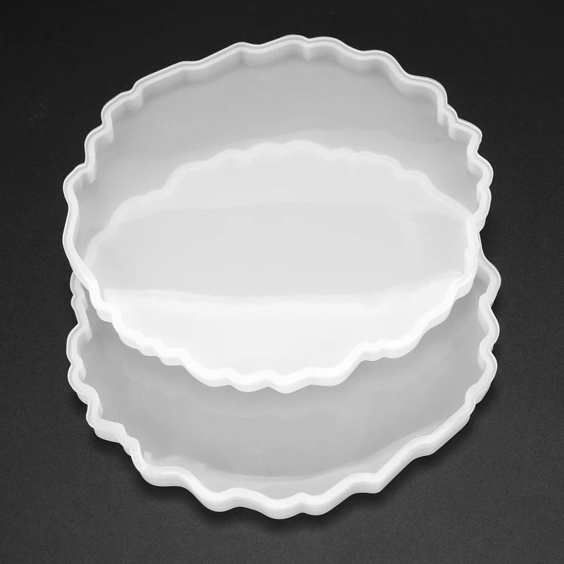 12 Pcs Silicone Agate Coaster Resin Casting Mold for DIY Home Decoration
