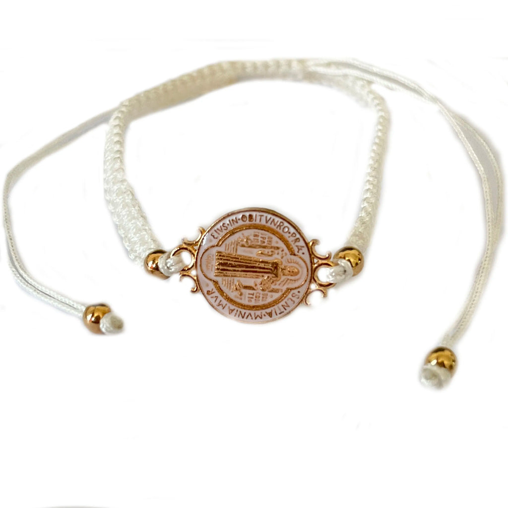 Adjustable Colorful Saint Benedict Rope Bracelet Set