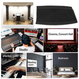 12 Pcs Sound-Absorbing Foam Board, Trap Wedge Shape Brick