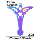 12Pcs Stainless Steel Angel Pendants for Jewelry Making