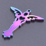 12Pcs Stainless Steel Angel Pendants for Jewelry Making