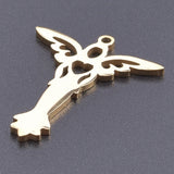 12Pcs Stainless Steel Angel Pendants for Jewelry Making