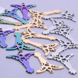 12Pcs Stainless Steel Angel Pendants for Jewelry Making