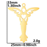 12Pcs Stainless Steel Angel Pendants for Jewelry Making