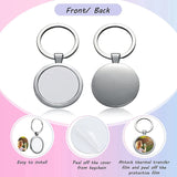 12 Pcs Sublimation Blank Keychain Metal Board Rings