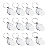 12 Pcs Sublimation Blank Keychain Metal Board Rings