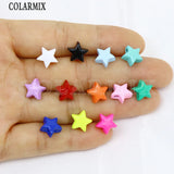 12 Pcs Enamel Star Pendant Charms for Necklace Making