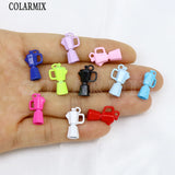 12 Pcs Spray Paint Bottle Pendant Charms Mix Jewelry Charms 8557