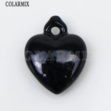12 Pcs Heart Pendant Charms Mix Jewelry for Necklace Making