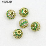 12 Pcs Zircon 6mm Ball shape charms Pendant Colorful zircon charm Jewelry Charms