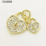 12 Pcs Zircon Pendant Charms Mix Shape Jewelry Accessory for Necklace Making