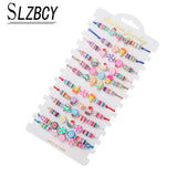 12 Pcs Ice Cream Charm Bracelets Set for Women Adjustable Wristband Gift