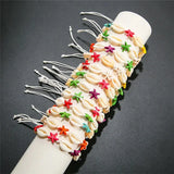12 Pcs Shell Starfish Charms Bracelet Set for Women Child