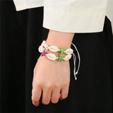 12 Pcs Shell Starfish Charms Bracelet Set for Women Child