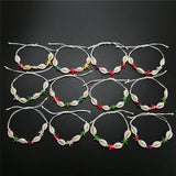 12 Pcs Shell Starfish Charms Bracelet Set for Women Child