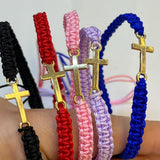 Simple Cross Hand Charms Bracelet Set for Couples Women