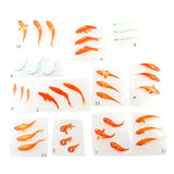 12 Pcs 3D Goldfish Stickers for DIY Jewelry Making Painting Filling
