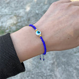Colorful Natural Stone Bracelet Set Adjustable Rope Lucky Charm Bangles Gift