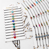 Colorful Natural Stone Bracelet Set Adjustable Rope Lucky Charm Bangles Gift