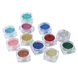 12 Pcs Crystal Epoxy Filler Slime Dye Powder Pearl Pigments Colorants DIY