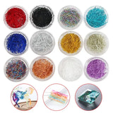 12 Pcs Mixed Grid Thin Line Metal Wire Epoxy Filling Mold Crafts DIY Jewelry