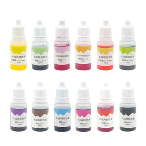 12 Pcs Water Oil Dual-use Epoxy Pigment DIY Baking Clay Coloring Agent