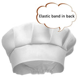 Kids Apron and Chef Hat Set, Adjustable with Pockets (White, Ages 2-6)