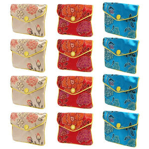 12-Piece Silk Brocade Jewelry Bag Gift Bag