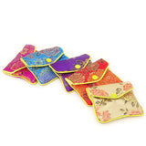 12-Piece Silk Purse Jewelry Bag Brocade Embroidery Gift Bag, Various Colors