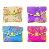 12-Piece Jewelry Silk Purse Bag Brocade Embroidery Bag Gift Bag, Various Colors