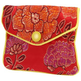 12-Piece Embroidered Brocade Jewelry Gift Bag, Assorted Colors