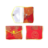 12-Piece Jewelry Silk Embroidery Gift Bag, Assorted Colors
