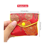 12-Piece Jewelry Silk Embroidery Gift Bag, Assorted Colors