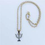 12 Piece Psychology Necklace Stainless Steel PSI Symbol Freud Pavlov